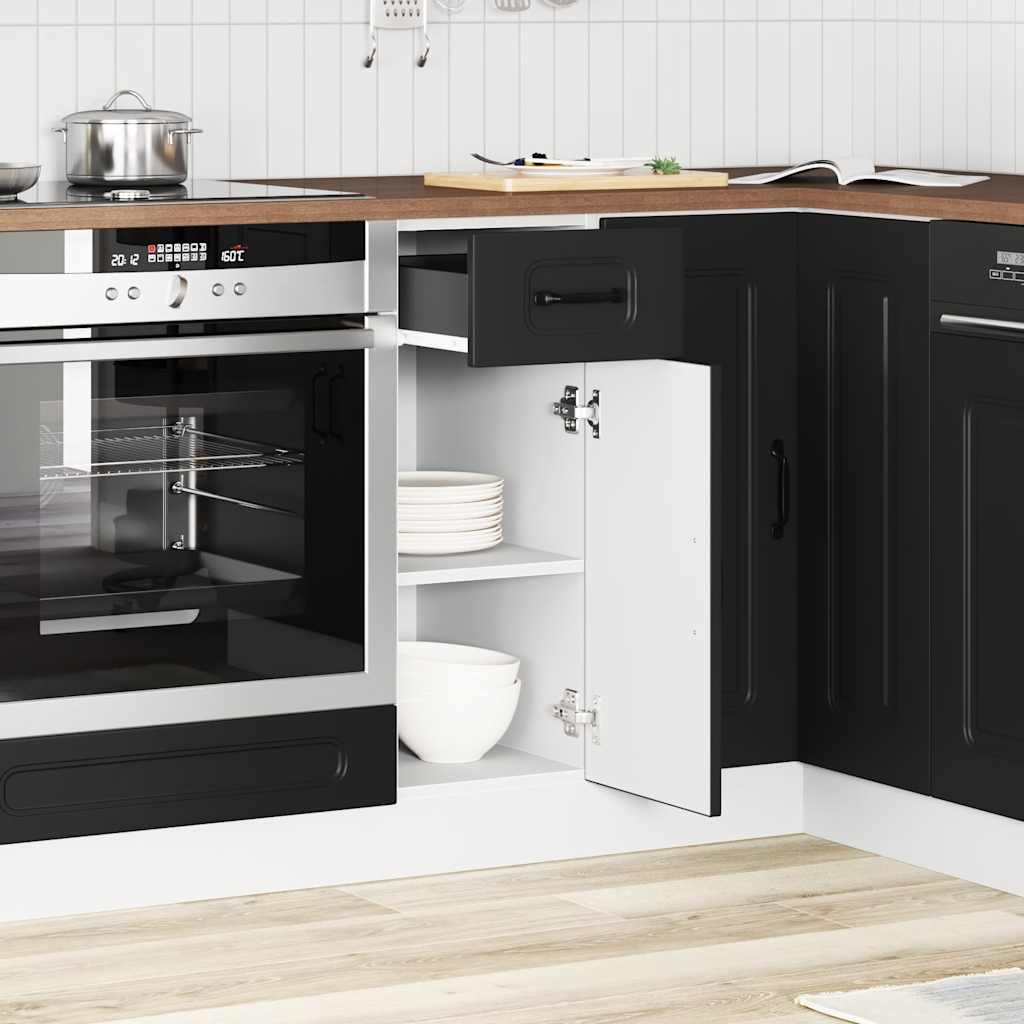 Onderkast Kalmar bewerkt hout zwart is nu te koop bij PeponiXL, paradijselijk wonen!