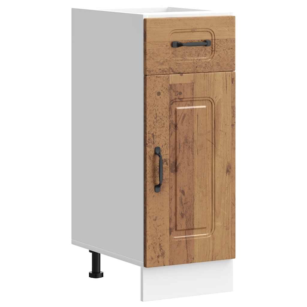 Onderkast Kalmar bewerkt hout oud houtkleurig is nu te koop bij PeponiXL, paradijselijk wonen!