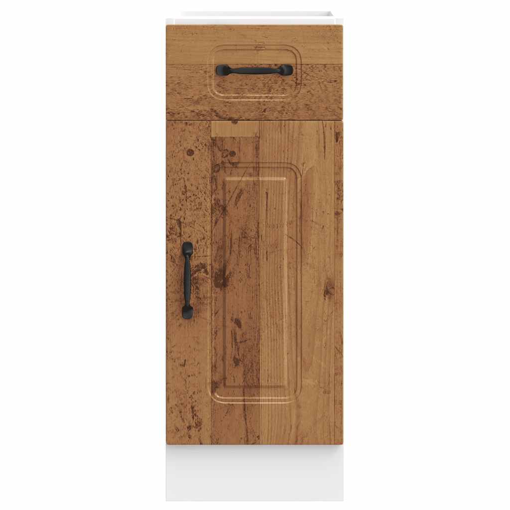 Onderkast Kalmar bewerkt hout oud houtkleurig is nu te koop bij PeponiXL, paradijselijk wonen!