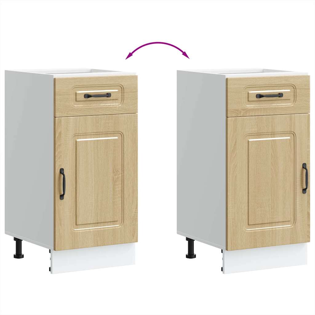 Onderkast Kalmar bewerkt hout sonoma eikenkleurig is nu te koop bij PeponiXL, paradijselijk wonen!