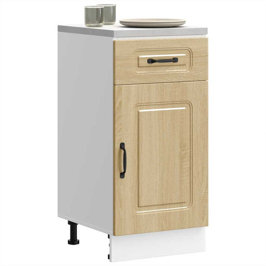 Onderkast Kalmar bewerkt hout sonoma eikenkleurig is nu te koop bij PeponiXL, paradijselijk wonen!