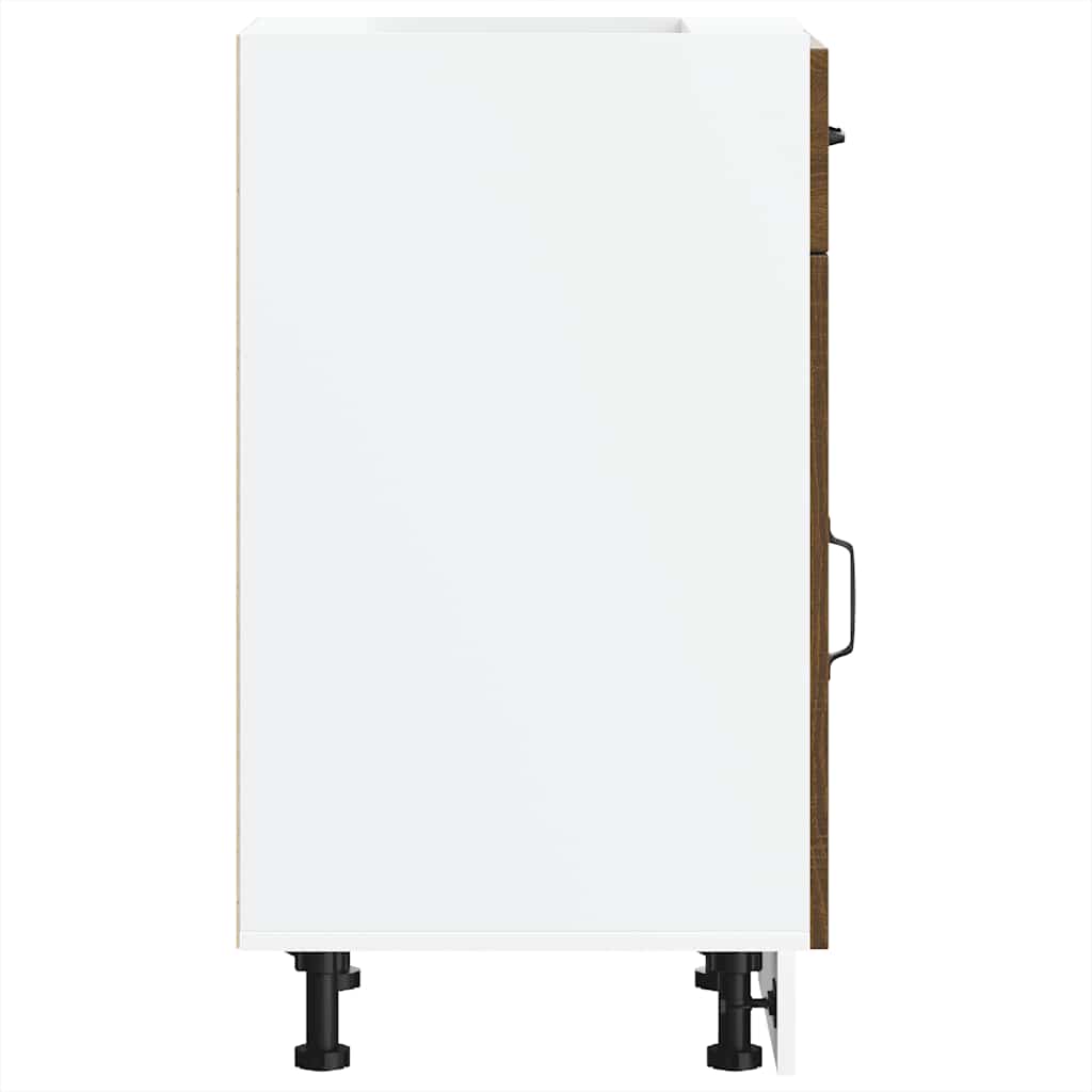 Onderkast Kalmar bewerkt hout bruin eikenkleur is nu te koop bij PeponiXL, paradijselijk wonen!