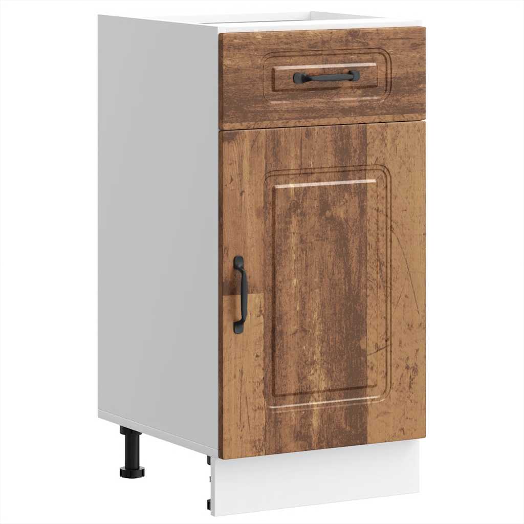 Onderkast Kalmar bewerkt hout oud houtkleurig is nu te koop bij PeponiXL, paradijselijk wonen!