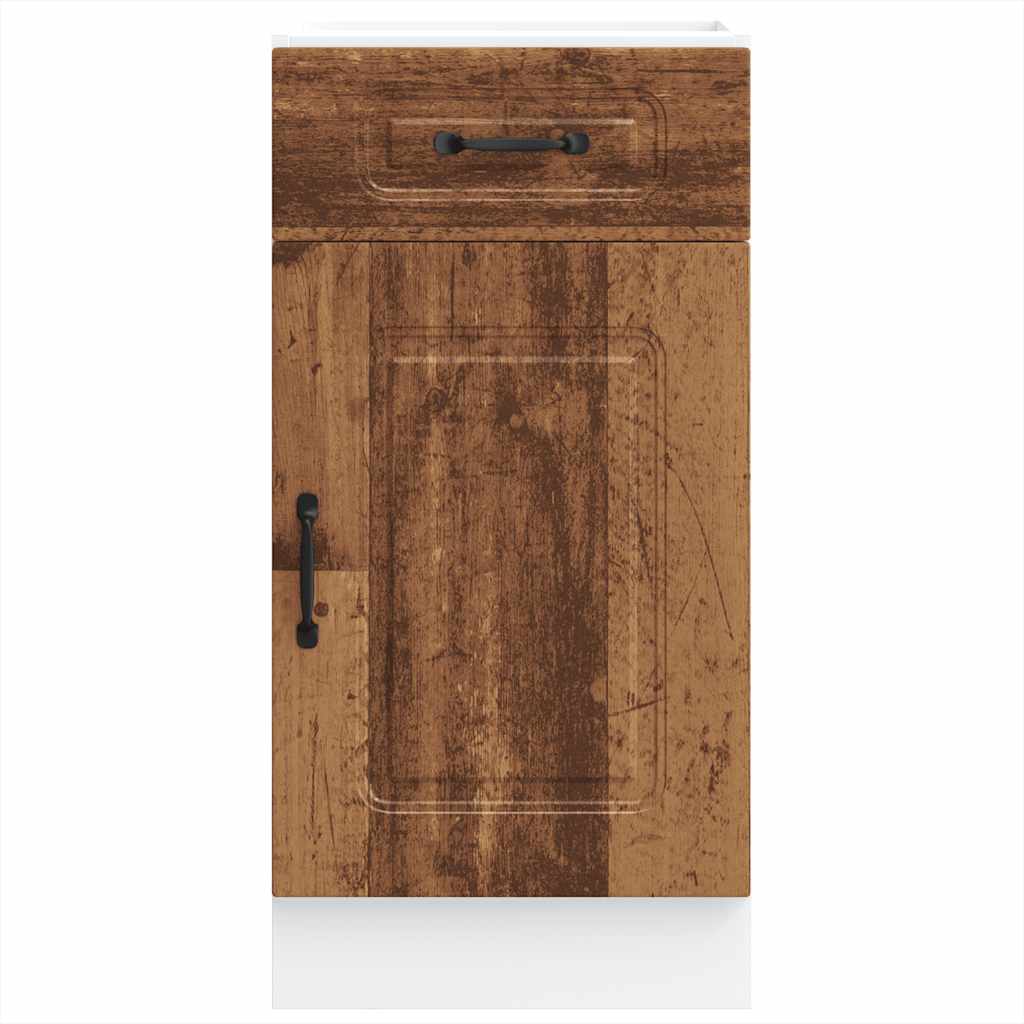 Onderkast Kalmar bewerkt hout oud houtkleurig is nu te koop bij PeponiXL, paradijselijk wonen!