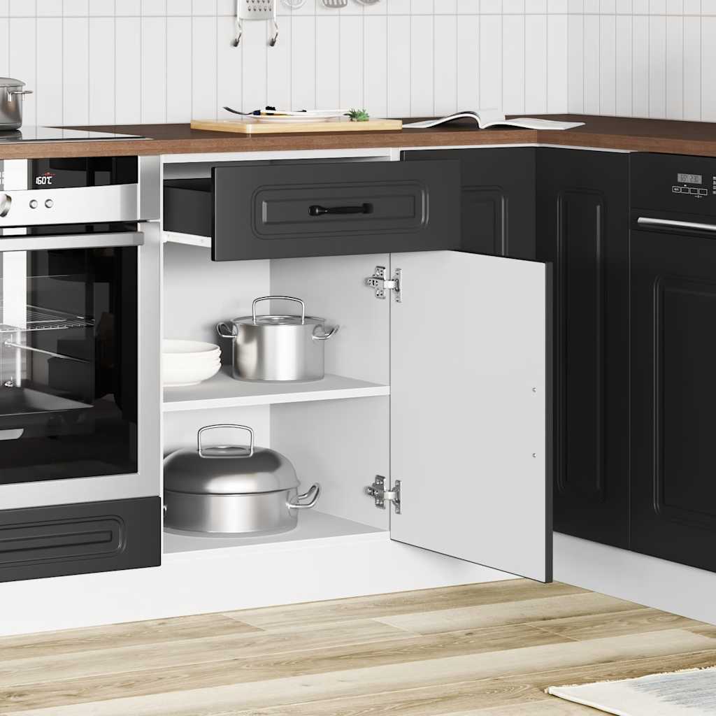 Onderkast Kalmar bewerkt hout zwart is nu te koop bij PeponiXL, paradijselijk wonen!