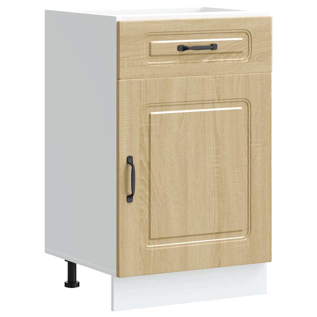 Onderkast Kalmar bewerkt hout sonoma eikenkleurig is nu te koop bij PeponiXL, paradijselijk wonen!