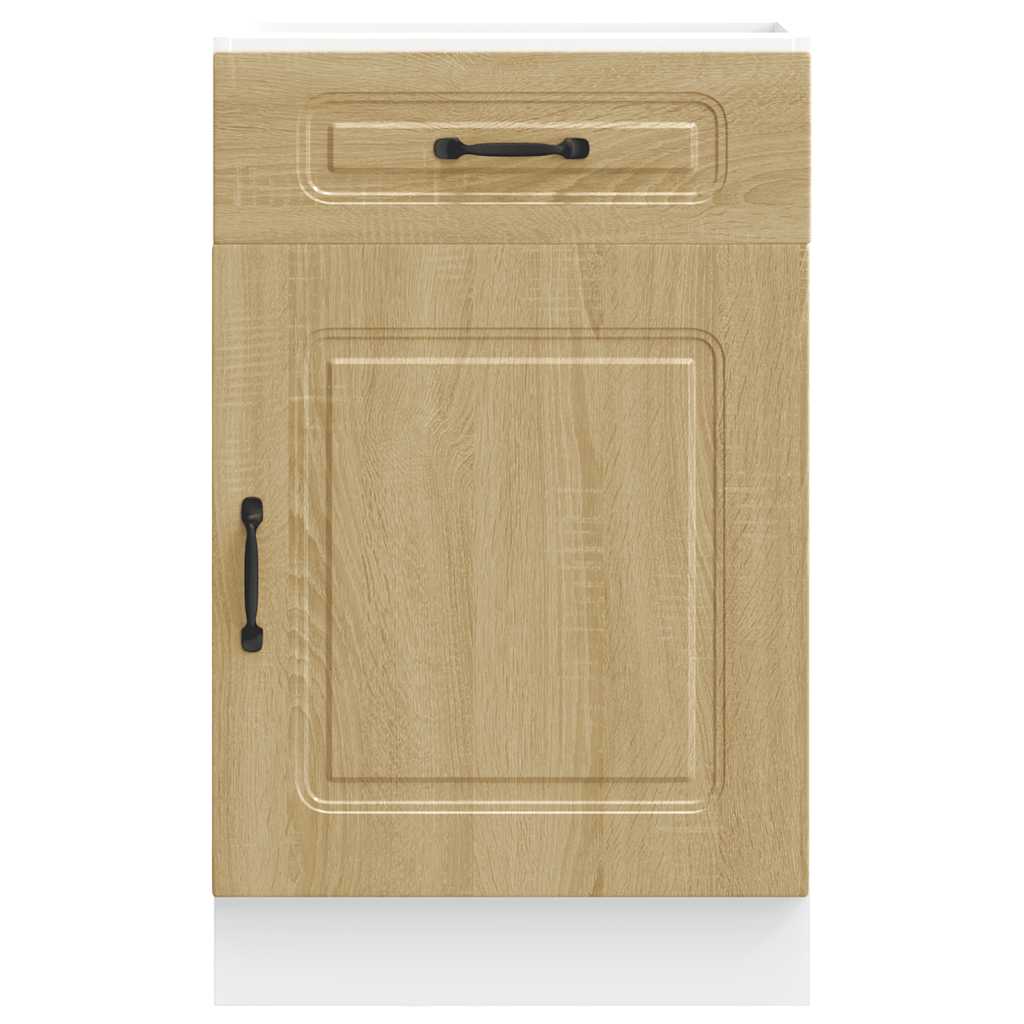 Onderkast Kalmar bewerkt hout sonoma eikenkleurig is nu te koop bij PeponiXL, paradijselijk wonen!