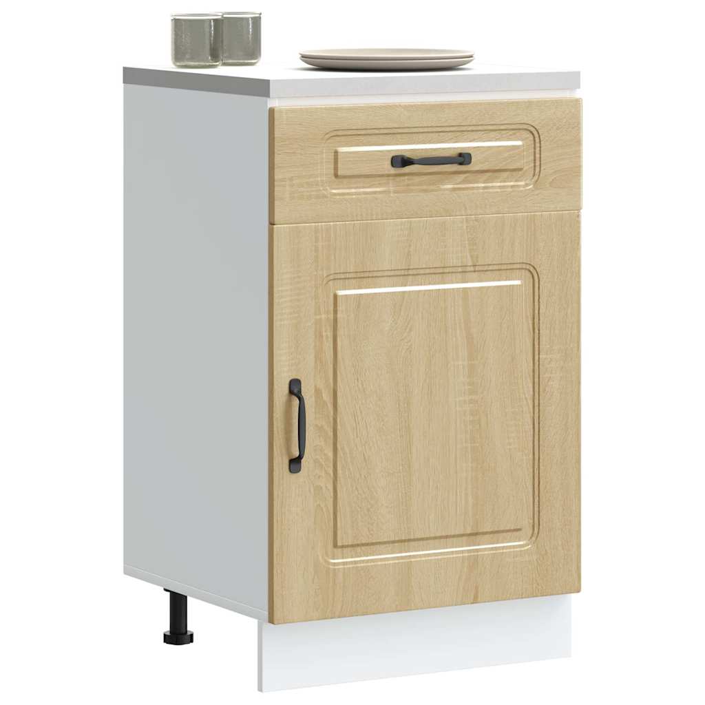 Onderkast Kalmar bewerkt hout sonoma eikenkleurig is nu te koop bij PeponiXL, paradijselijk wonen!