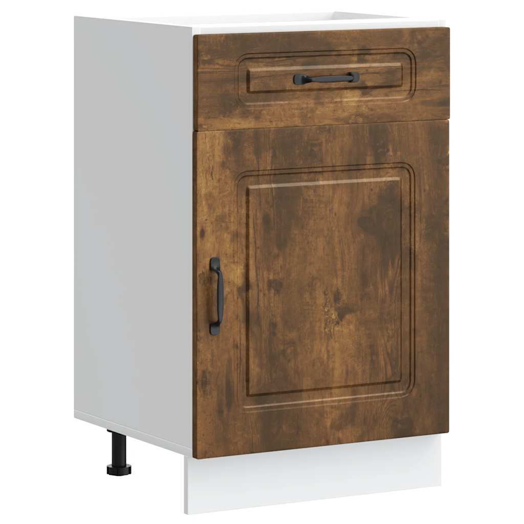 Onderkast Kalmar bewerkt hout gerookt eikenkleurig is nu te koop bij PeponiXL, paradijselijk wonen!