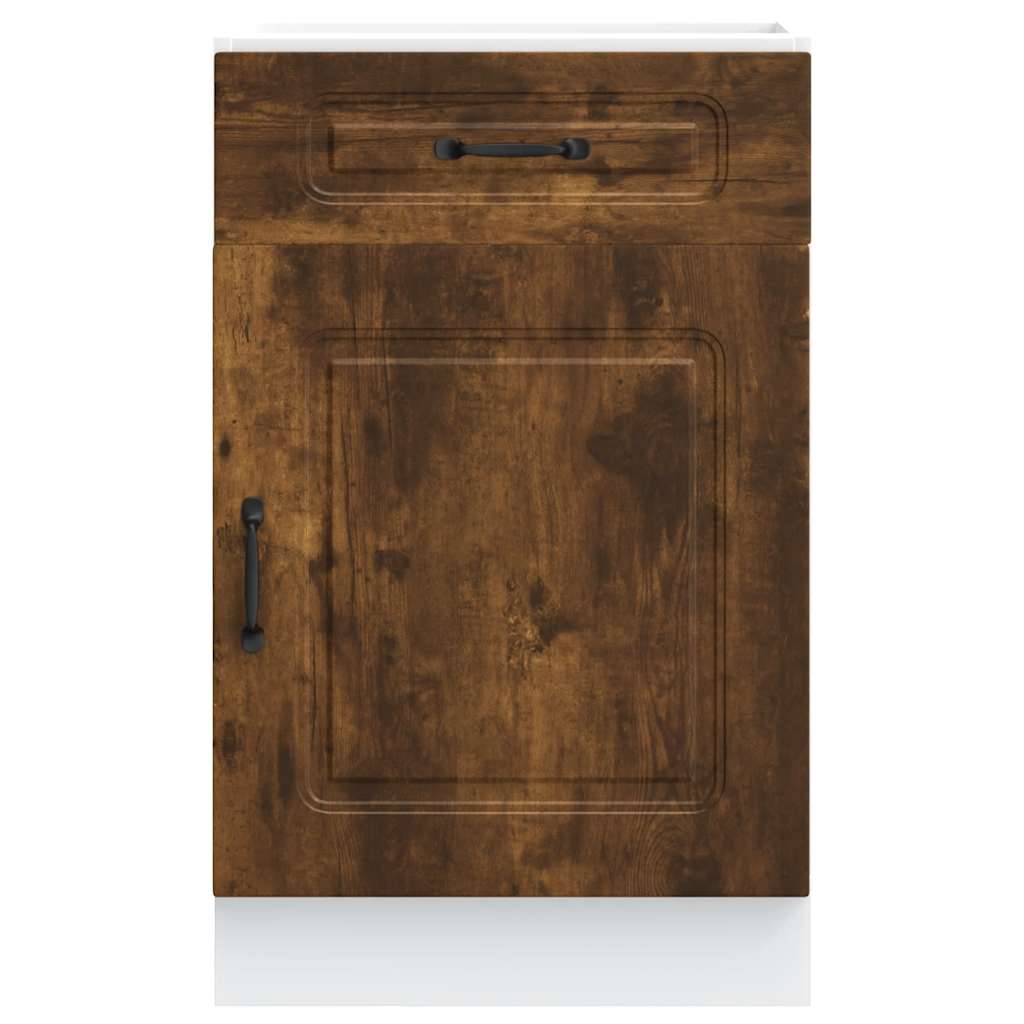 Onderkast Kalmar bewerkt hout gerookt eikenkleurig is nu te koop bij PeponiXL, paradijselijk wonen!