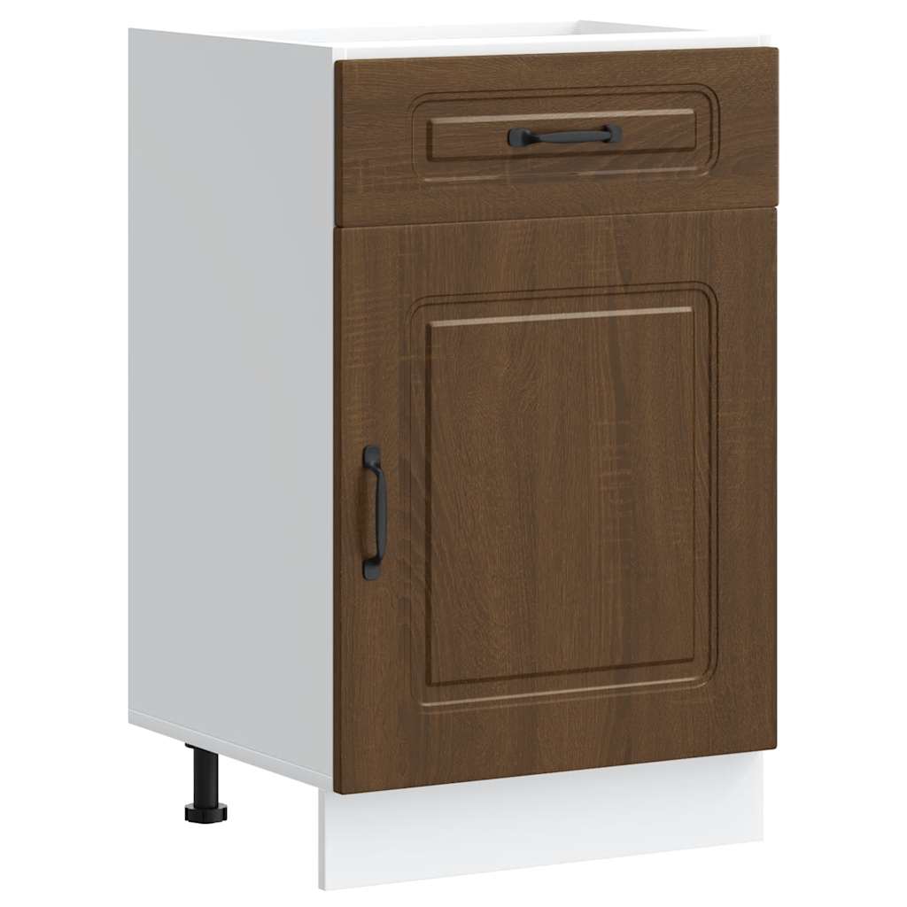 Onderkast Kalmar bewerkt hout bruin eikenkleur is nu te koop bij PeponiXL, paradijselijk wonen!
