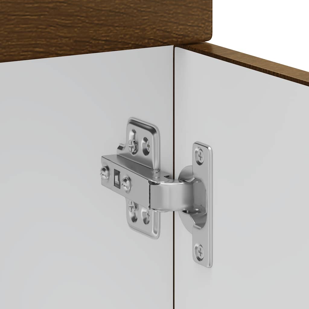 Onderkast Kalmar bewerkt hout bruin eikenkleur is nu te koop bij PeponiXL, paradijselijk wonen!