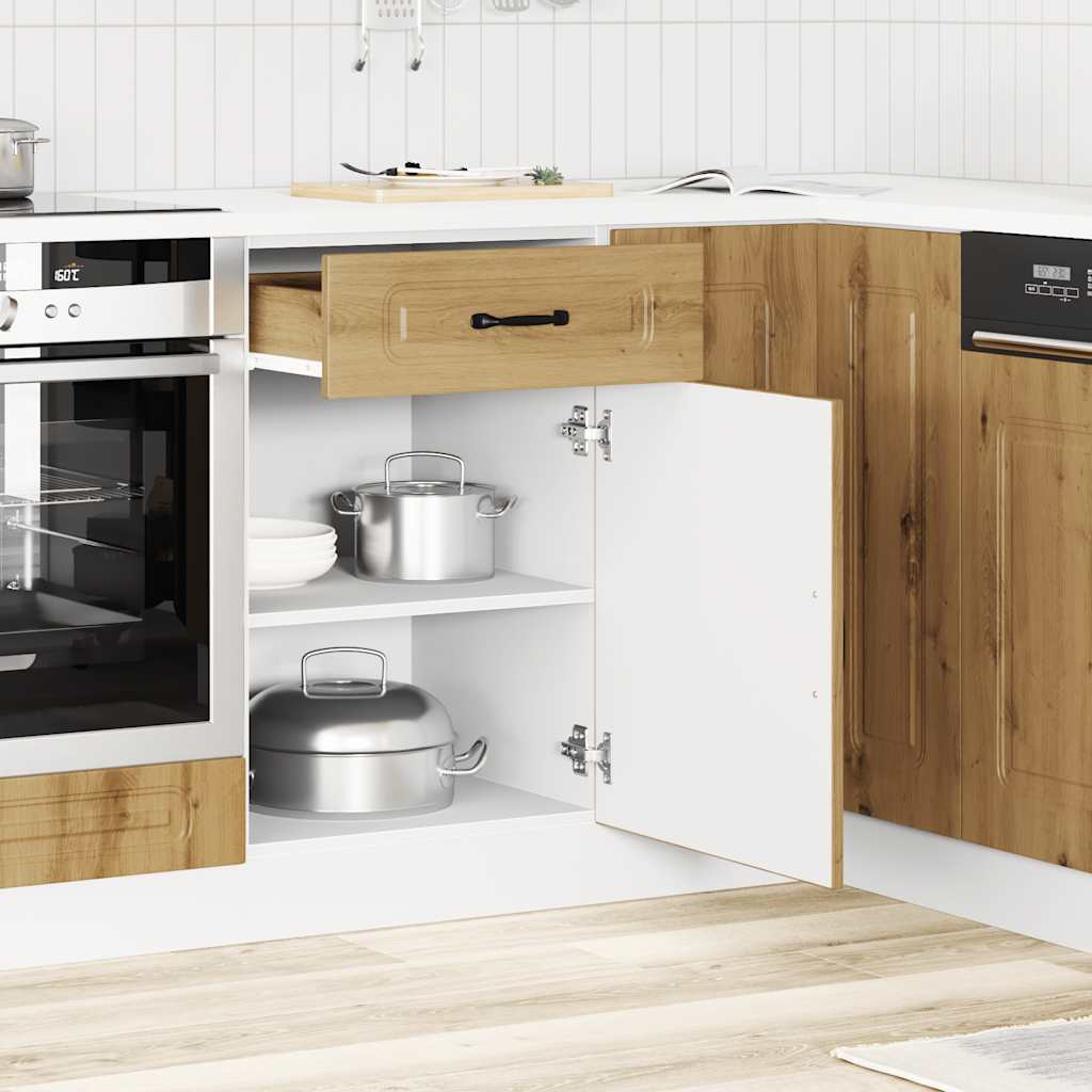Onderkast Kalmar bewerkt hout artisanaal eikenkleur is nu te koop bij PeponiXL, paradijselijk wonen!