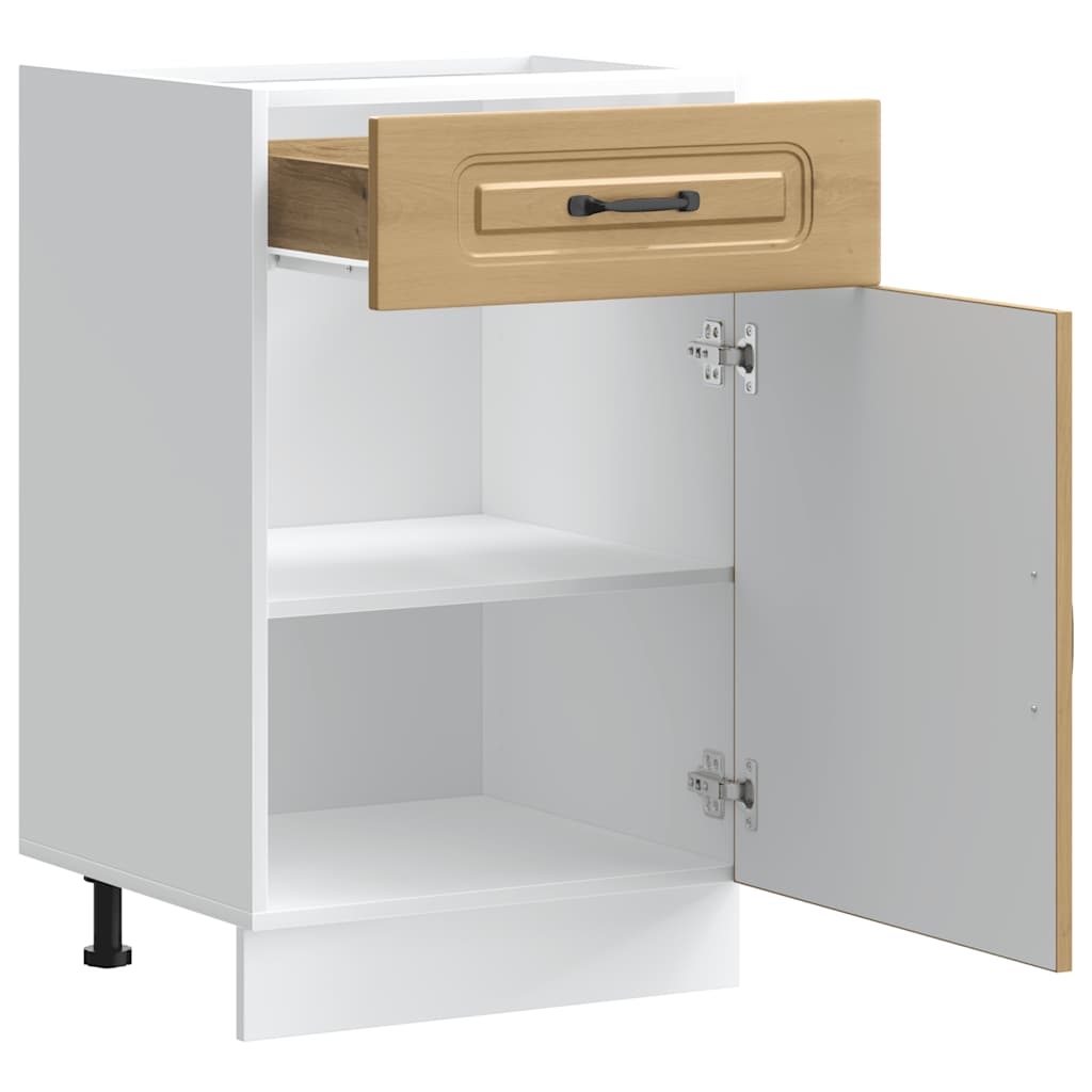 Onderkast Kalmar bewerkt hout artisanaal eikenkleur is nu te koop bij PeponiXL, paradijselijk wonen!