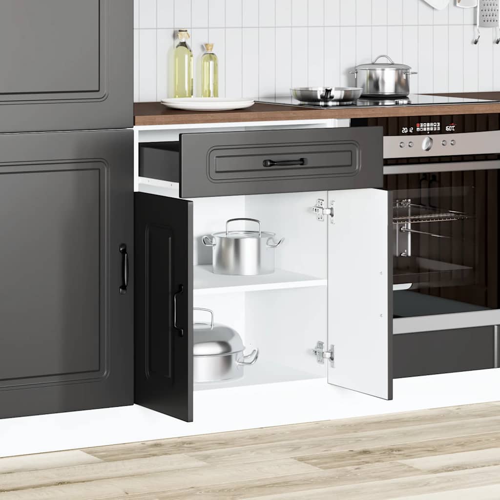 Onderkast Kalmar bewerkt hout zwart is nu te koop bij PeponiXL, paradijselijk wonen!
