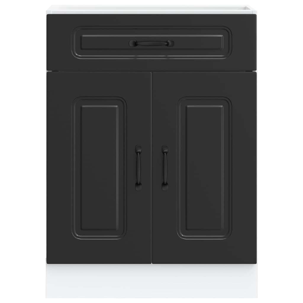 Onderkast Kalmar bewerkt hout zwart is nu te koop bij PeponiXL, paradijselijk wonen!