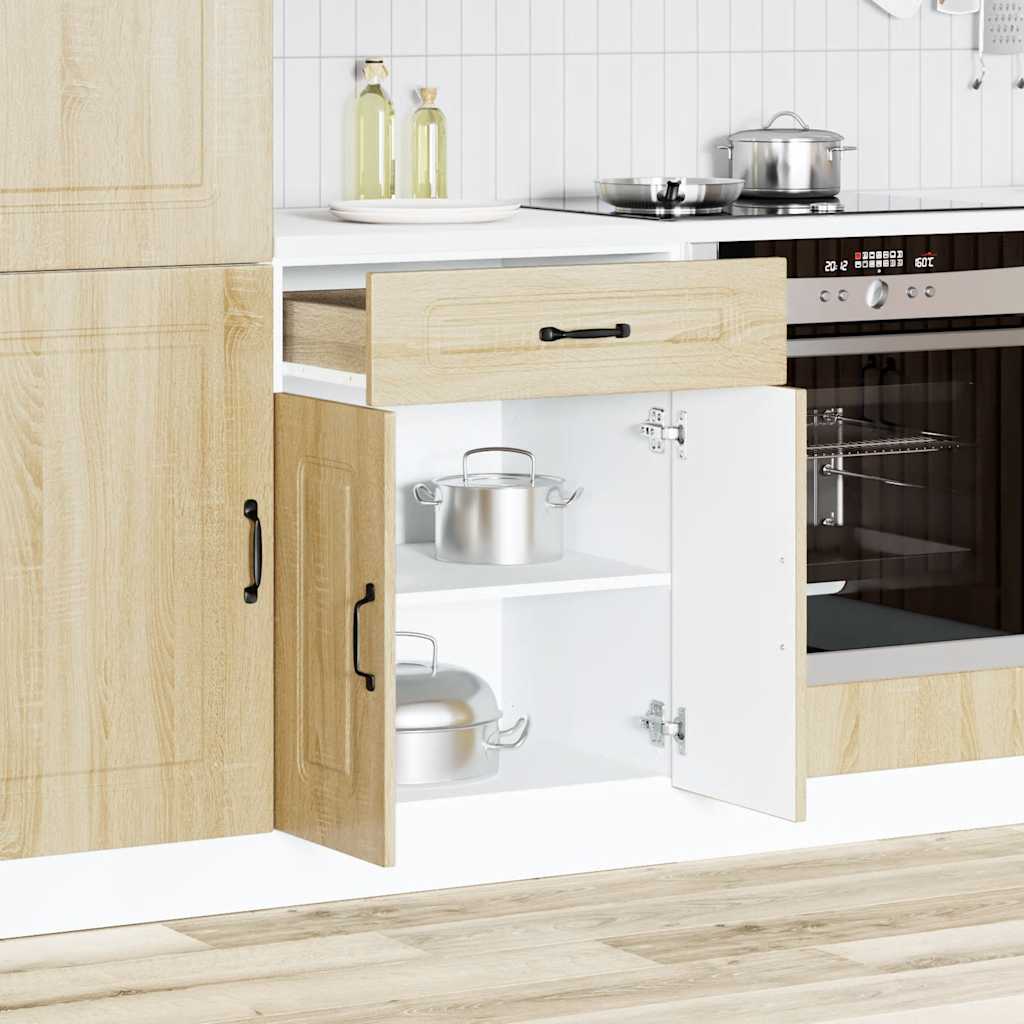 Onderkast Kalmar bewerkt hout sonoma eikenkleurig is nu te koop bij PeponiXL, paradijselijk wonen!
