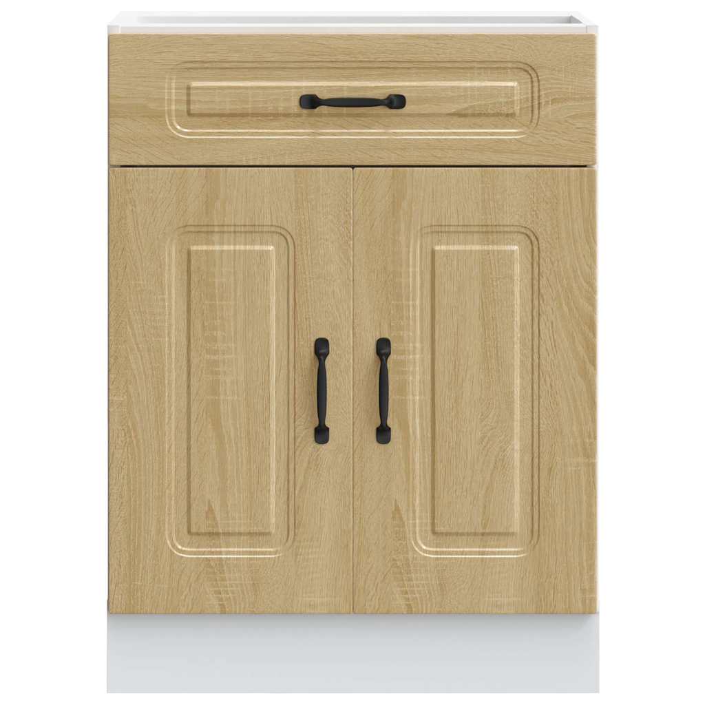 Onderkast Kalmar bewerkt hout sonoma eikenkleurig is nu te koop bij PeponiXL, paradijselijk wonen!