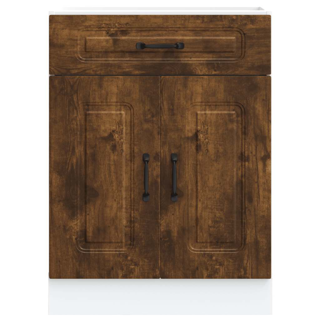 Onderkast Kalmar bewerkt hout gerookt eikenkleurig is nu te koop bij PeponiXL, paradijselijk wonen!