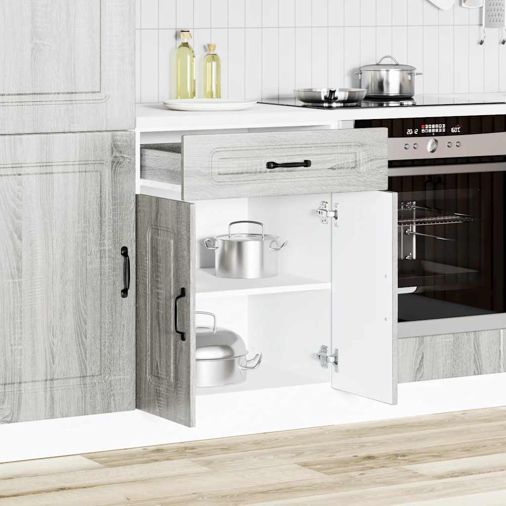 Onderkast Kalmar bewerkt hout grijs sonoma eiken is nu te koop bij PeponiXL, paradijselijk wonen!