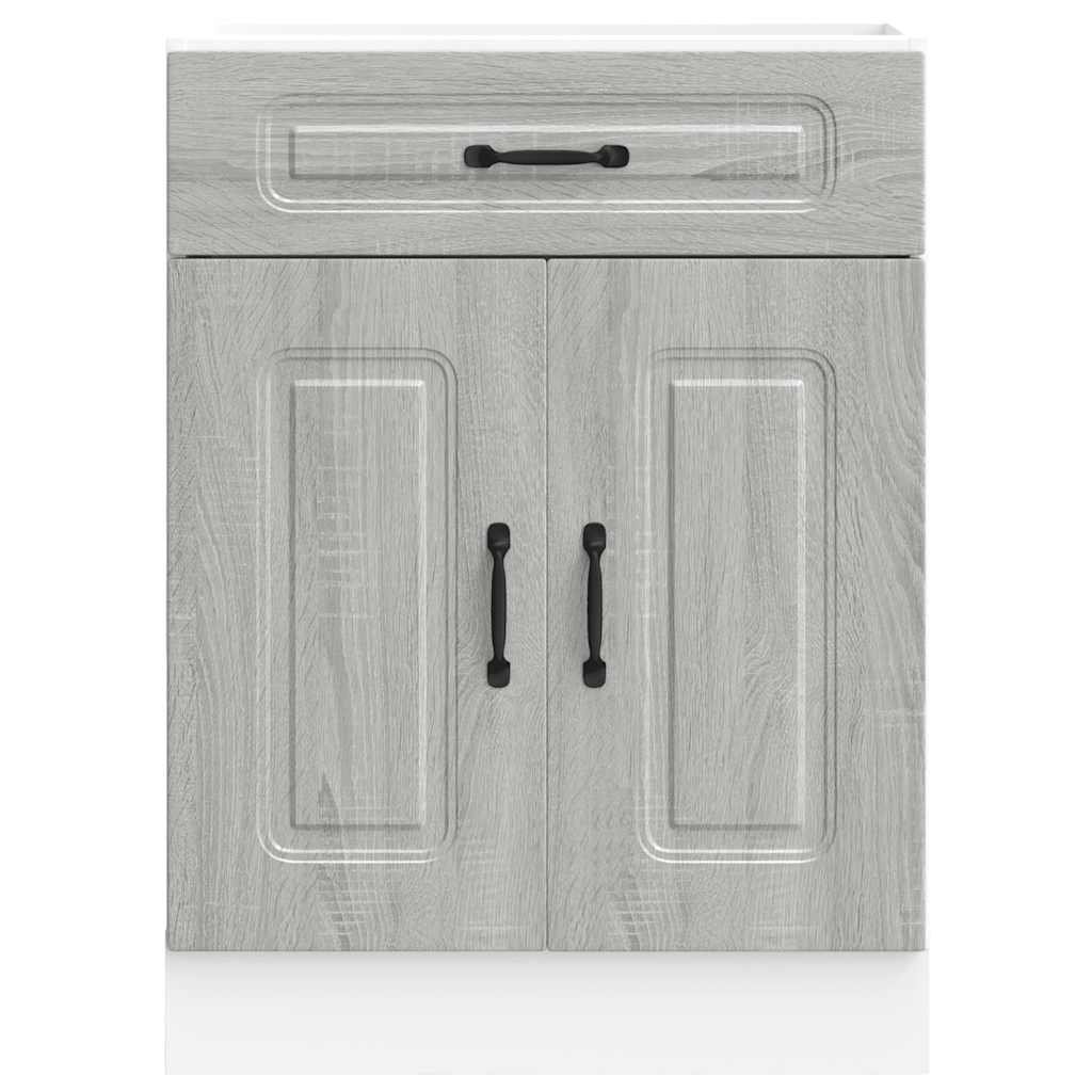 Onderkast Kalmar bewerkt hout grijs sonoma eiken is nu te koop bij PeponiXL, paradijselijk wonen!
