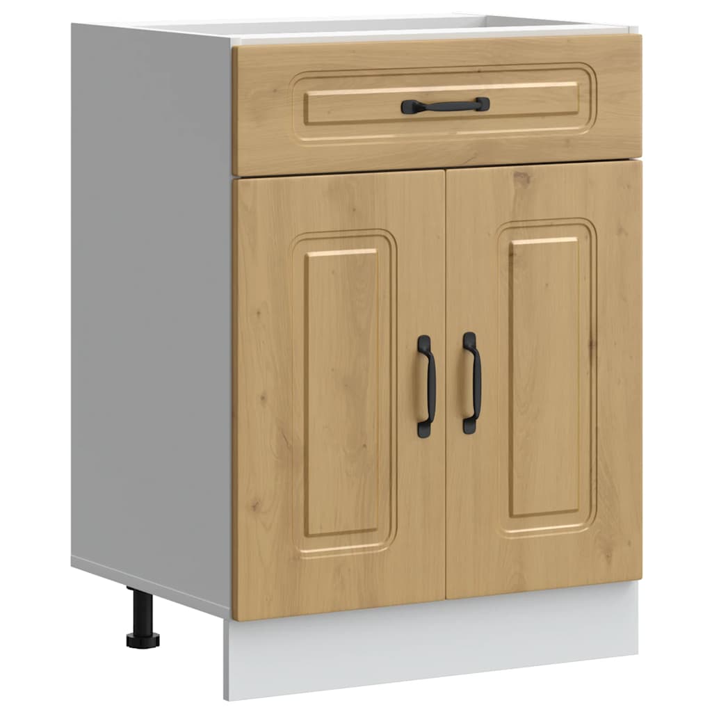 Onderkast Kalmar bewerkt hout artisanaal eikenkleur is nu te koop bij PeponiXL, paradijselijk wonen!
