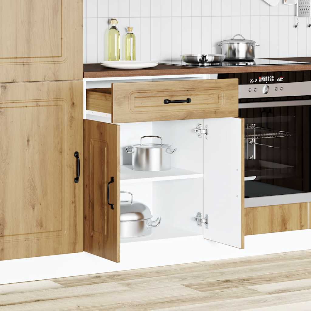 Onderkast Kalmar bewerkt hout artisanaal eikenkleur is nu te koop bij PeponiXL, paradijselijk wonen!