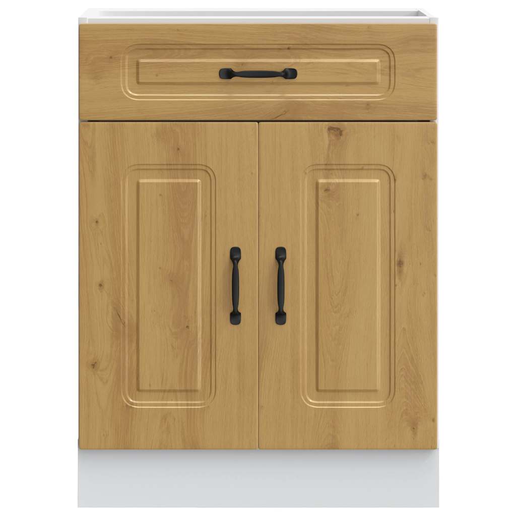 Onderkast Kalmar bewerkt hout artisanaal eikenkleur is nu te koop bij PeponiXL, paradijselijk wonen!