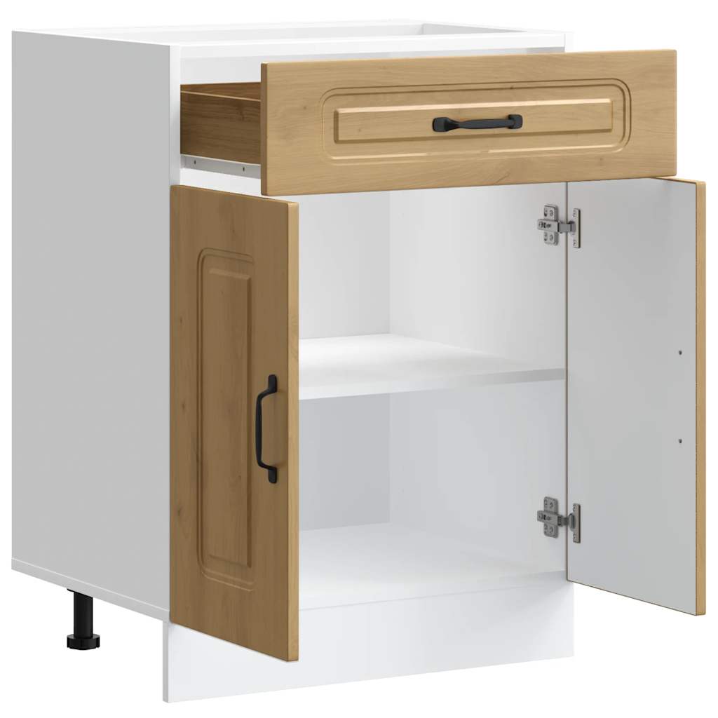 Onderkast Kalmar bewerkt hout artisanaal eikenkleur is nu te koop bij PeponiXL, paradijselijk wonen!