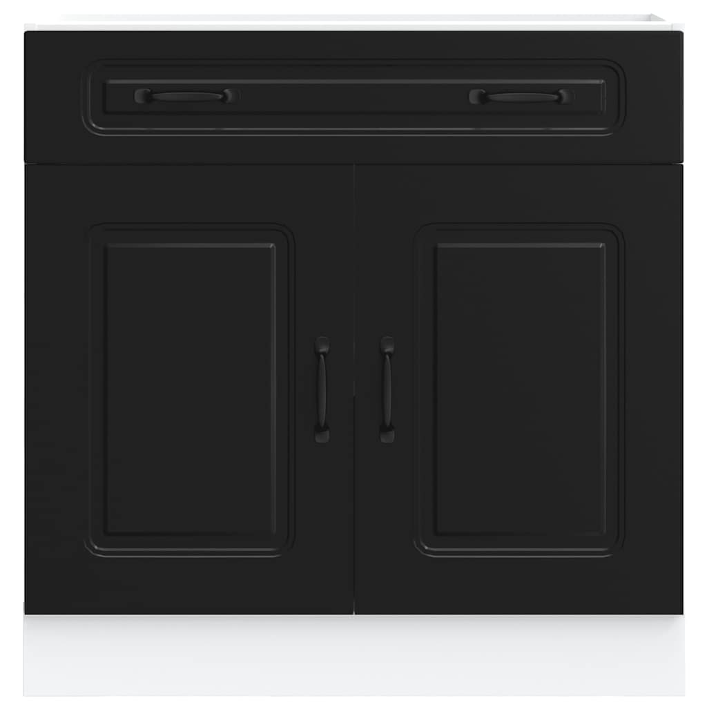 Onderkast Kalmar bewerkt hout zwart is nu te koop bij PeponiXL, paradijselijk wonen!
