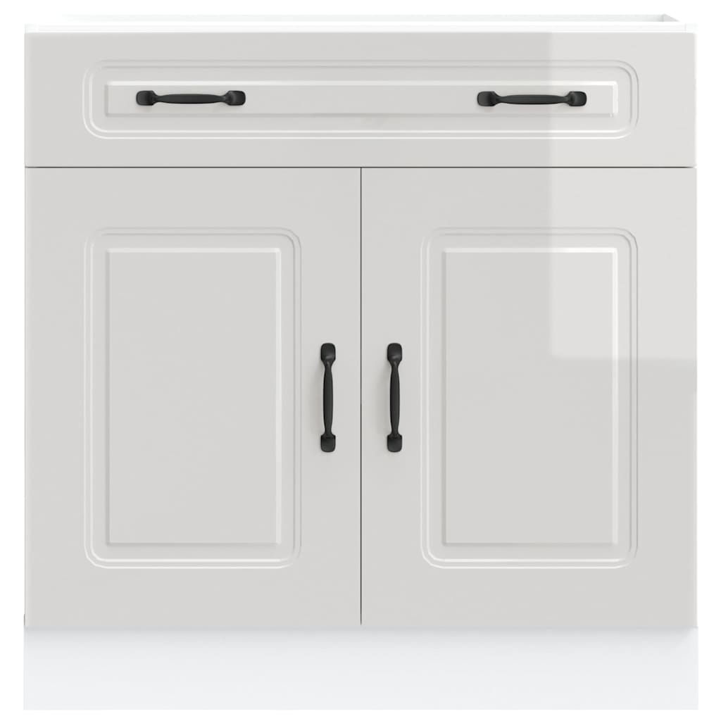 Onderkast Kalmar bewerkt hout hoogglans wit is nu te koop bij PeponiXL, paradijselijk wonen!