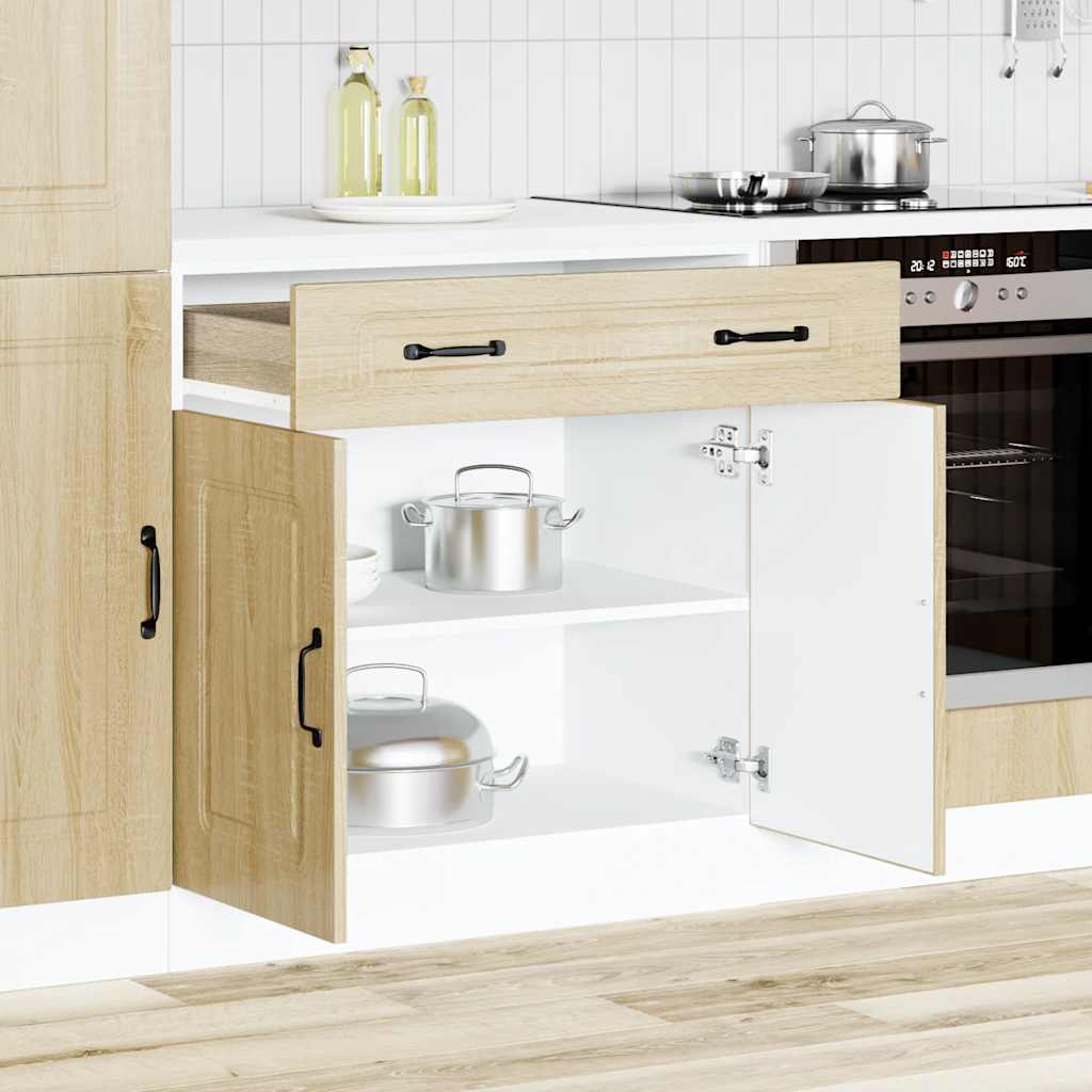 Onderkast Kalmar bewerkt hout sonoma eikenkleurig is nu te koop bij PeponiXL, paradijselijk wonen!