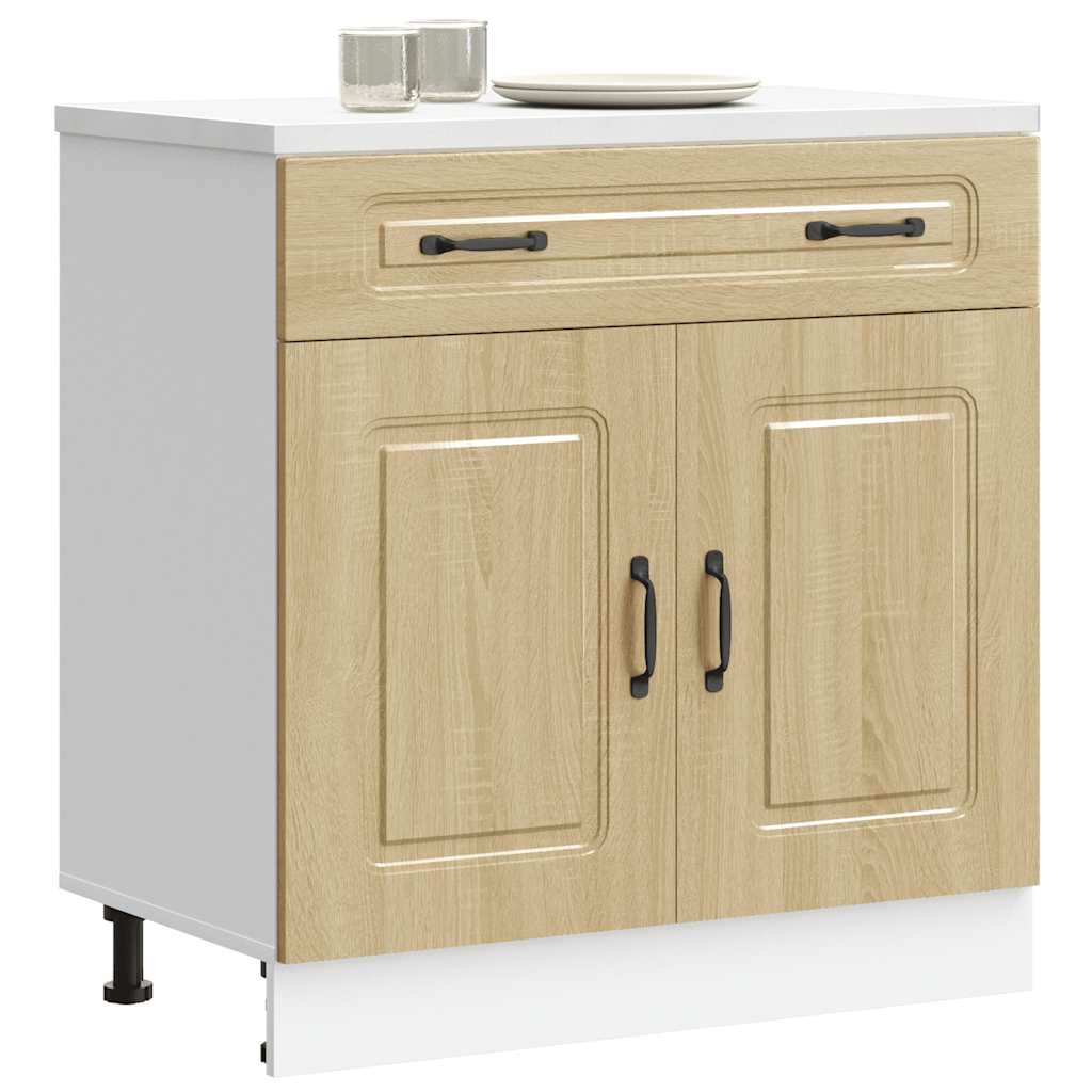 Onderkast Kalmar bewerkt hout sonoma eikenkleurig is nu te koop bij PeponiXL, paradijselijk wonen!