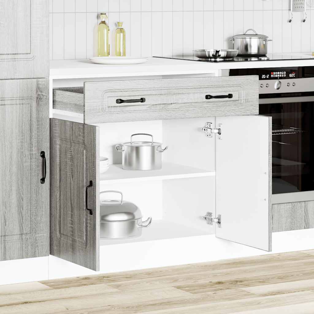 Onderkast Kalmar bewerkt hout grijs sonoma eiken is nu te koop bij PeponiXL, paradijselijk wonen!