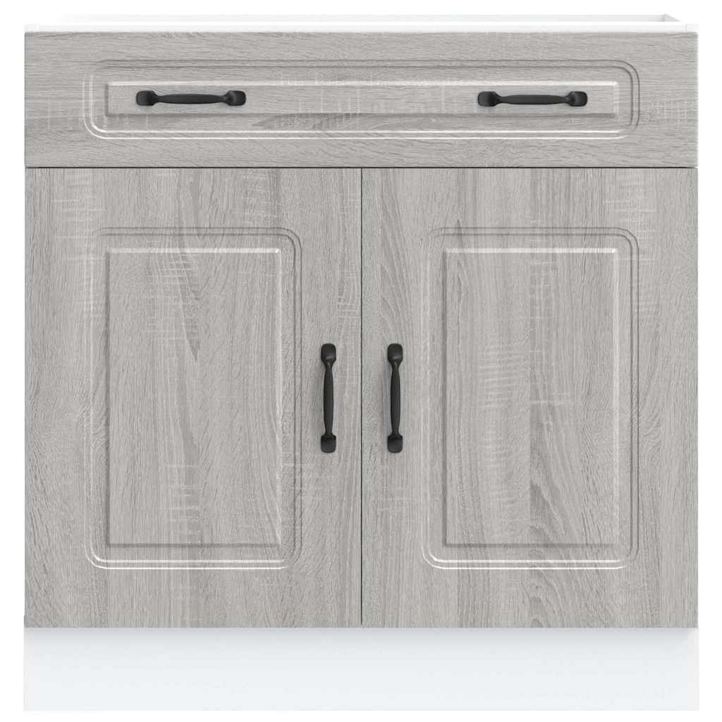 Onderkast Kalmar bewerkt hout grijs sonoma eiken is nu te koop bij PeponiXL, paradijselijk wonen!