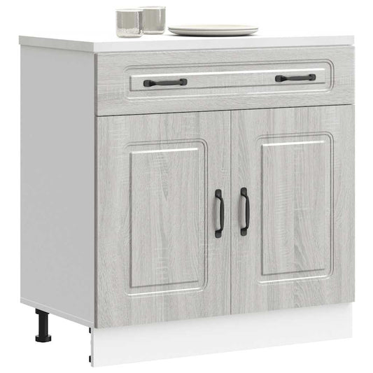 Onderkast Kalmar bewerkt hout grijs sonoma eiken is nu te koop bij PeponiXL, paradijselijk wonen!