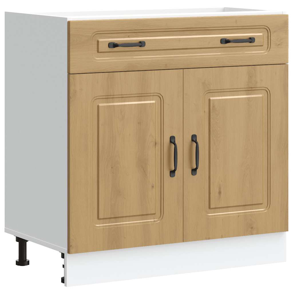 Onderkast Kalmar bewerkt hout artisanaal eikenkleur is nu te koop bij PeponiXL, paradijselijk wonen!