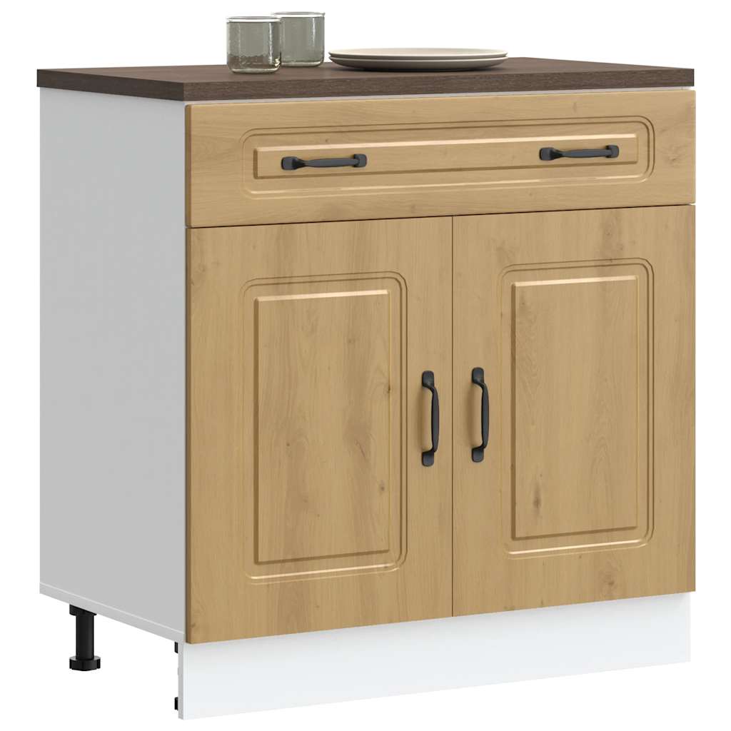 Onderkast Kalmar bewerkt hout artisanaal eikenkleur is nu te koop bij PeponiXL, paradijselijk wonen!