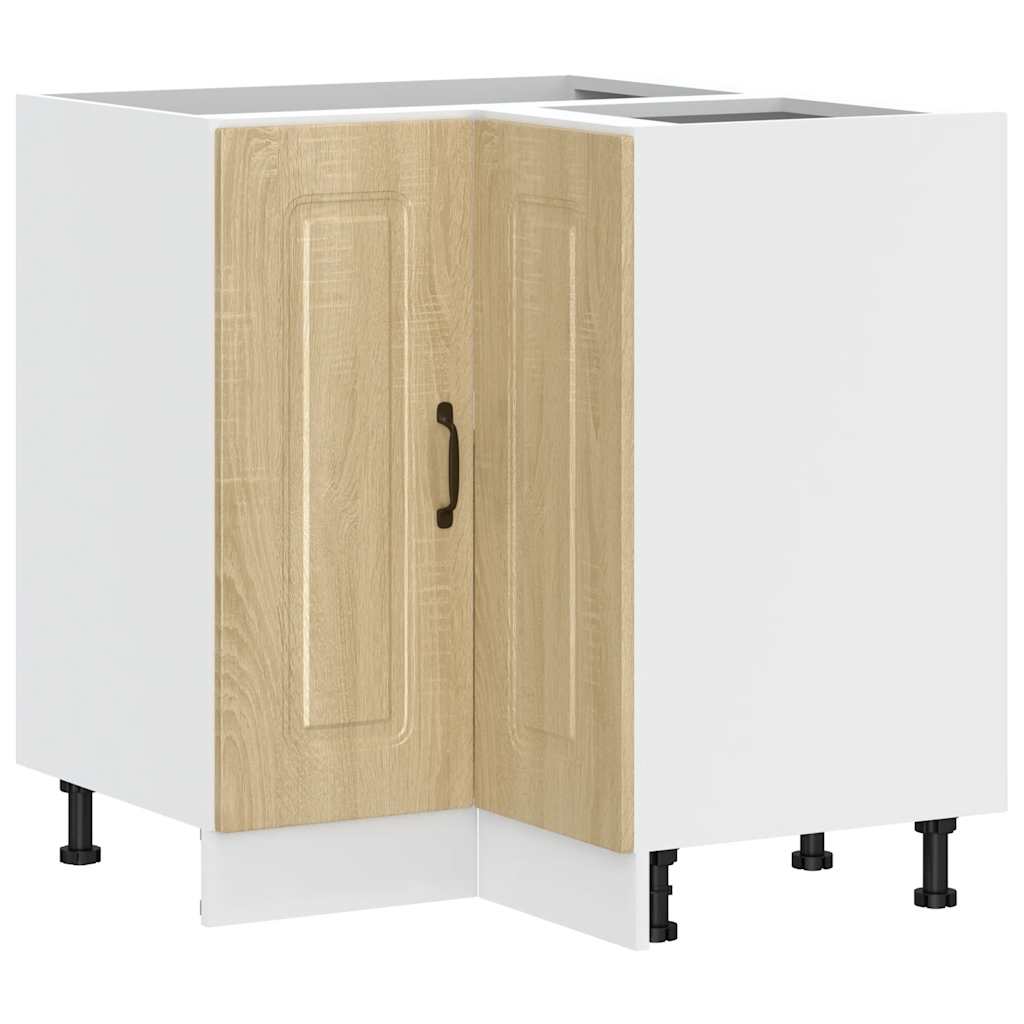 Hoekkeukenonderkast Kalmar bewerkt hout sonoma eikenkleurig is nu te koop bij PeponiXL, paradijselijk wonen!