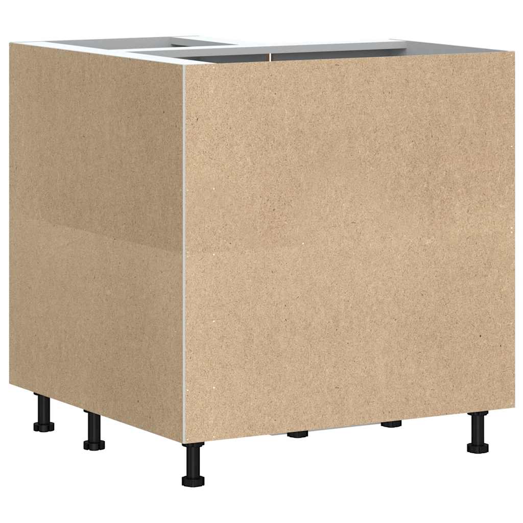 Hoekkeukenonderkast Kalmar bewerkt hout bruin eikenkleur is nu te koop bij PeponiXL, paradijselijk wonen!