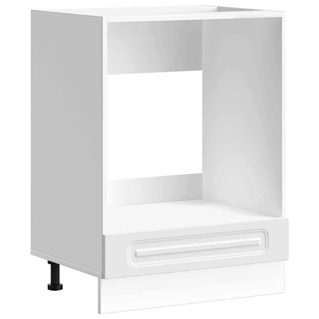 Ovenkast Kalmar bewerkt hout wit is nu te koop bij PeponiXL, paradijselijk wonen!