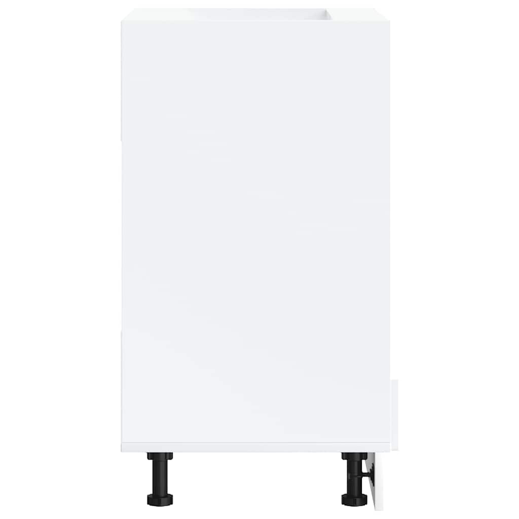 Ovenkast Kalmar bewerkt hout wit is nu te koop bij PeponiXL, paradijselijk wonen!