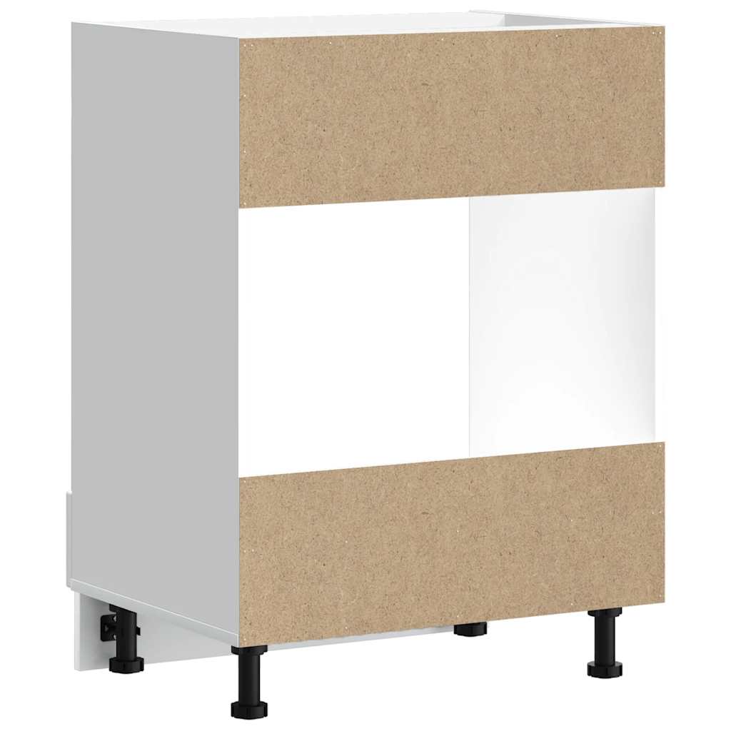 Ovenkast Kalmar bewerkt hout wit is nu te koop bij PeponiXL, paradijselijk wonen!