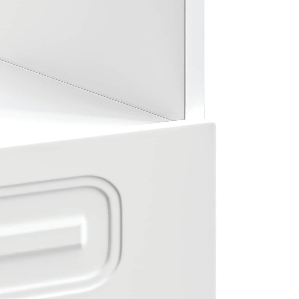 Ovenkast Kalmar bewerkt hout wit is nu te koop bij PeponiXL, paradijselijk wonen!