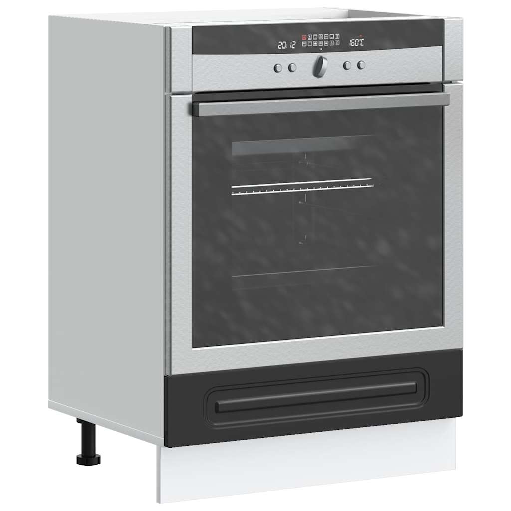Ovenkast Kalmar bewerkt hout zwart is nu te koop bij PeponiXL, paradijselijk wonen!