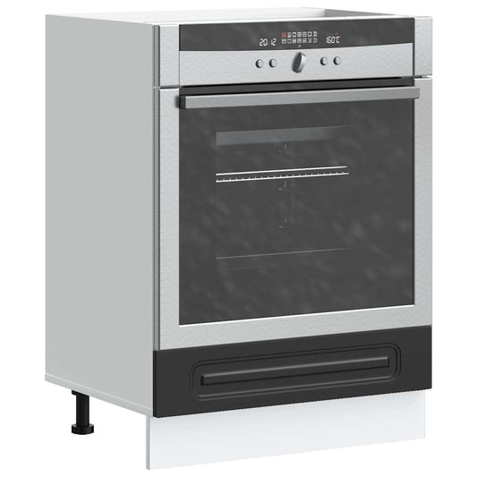 Ovenkast Kalmar bewerkt hout zwart is nu te koop bij PeponiXL, paradijselijk wonen!