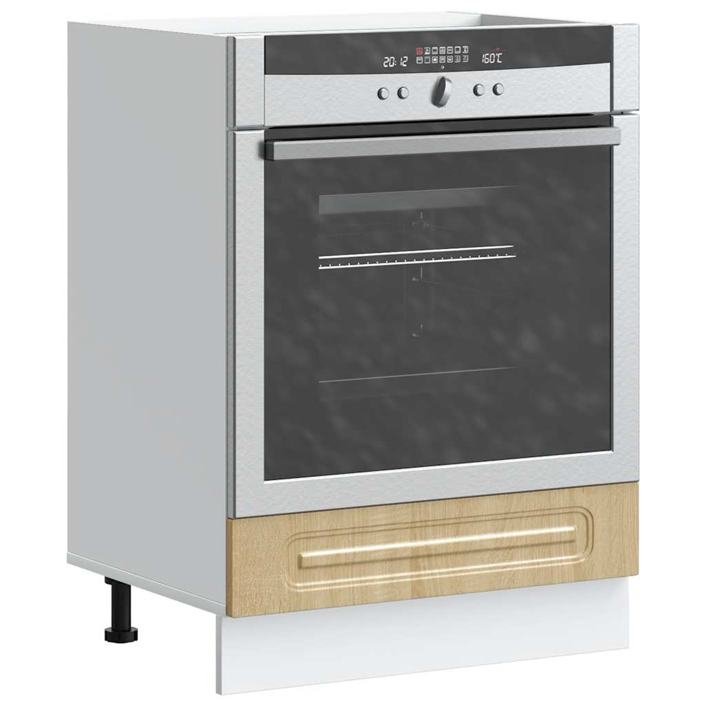 Ovenkast Kalmar bewerkt hout sonoma eikenkleurig is nu te koop bij PeponiXL, paradijselijk wonen!