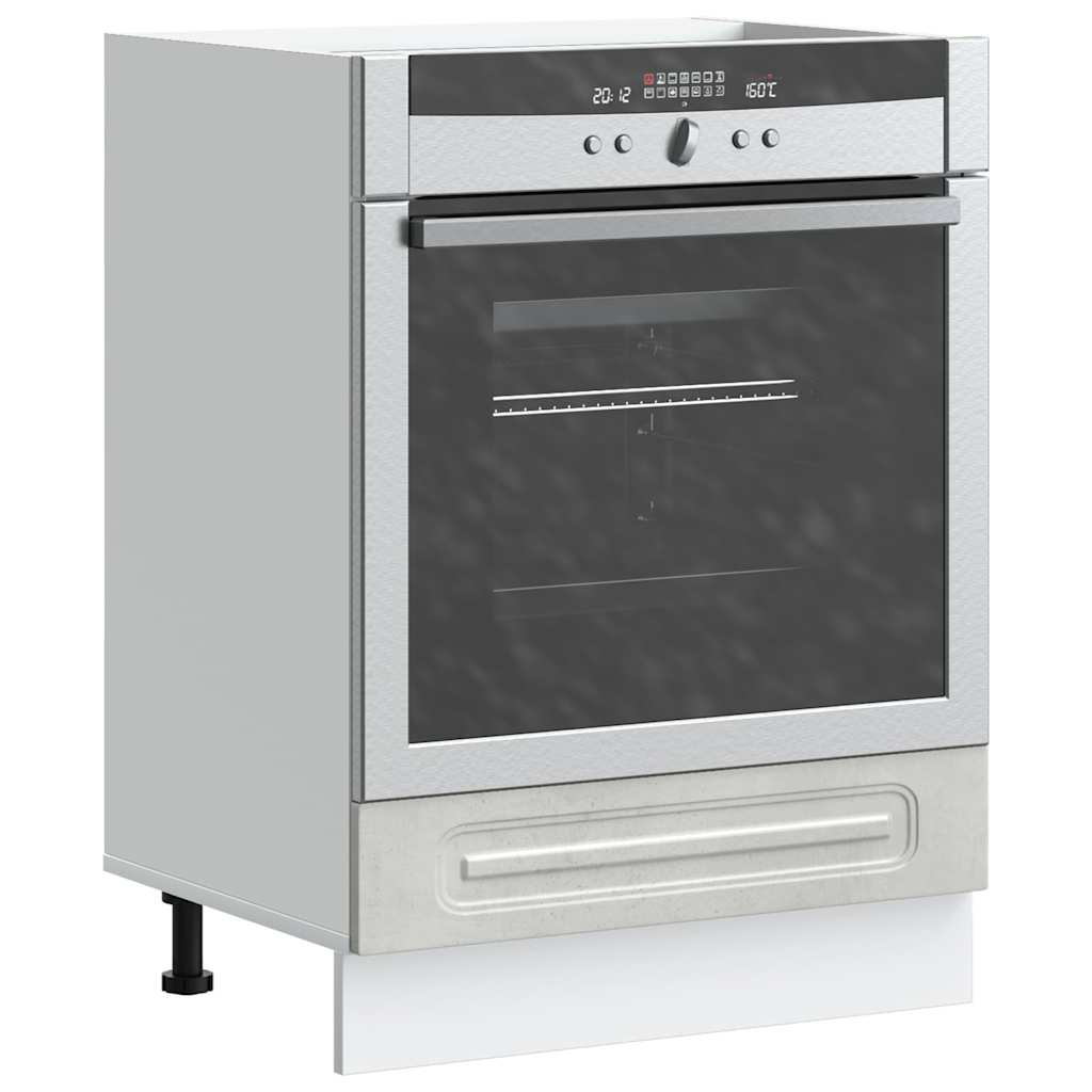 Ovenkast Kalmar bewerkt hout betongrijs is nu te koop bij PeponiXL, paradijselijk wonen!