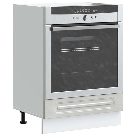 Ovenkast Kalmar bewerkt hout betongrijs is nu te koop bij PeponiXL, paradijselijk wonen!