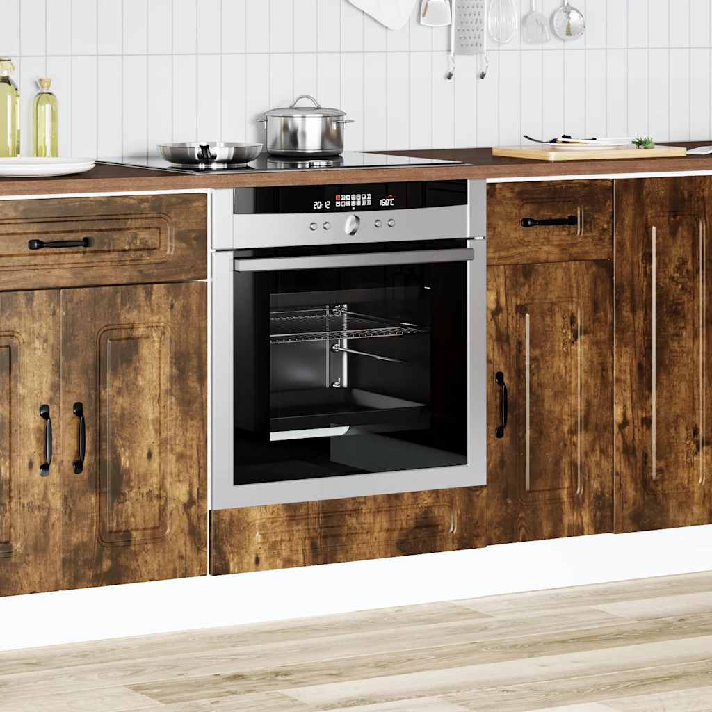 Ovenkast Kalmar bewerkt hout gerookt eikenkleurig is nu te koop bij PeponiXL, paradijselijk wonen!